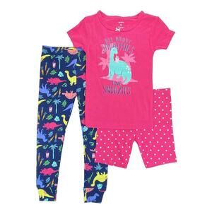 Carter's Girls Or Boys 3 Piece Cotton Pajama Set Size 3T